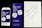 1986 Mickey Mantle & Whitey Ford New York Yankees Signed Paper & Fantasy Camp Information - JSA 
