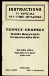 1927 Gene Tunney vs. Jack Dempsey II Official's Instructions & Usher Ribbon First Million Dollar Fight The Long Count