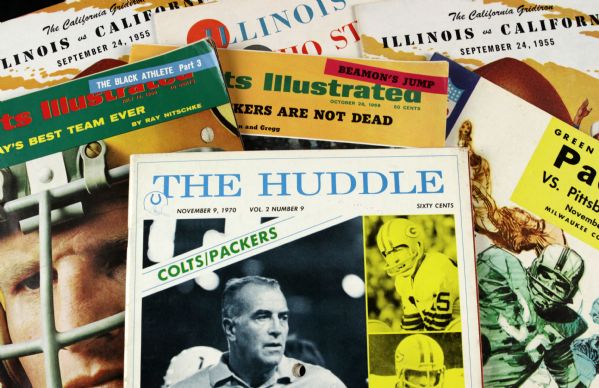 1955-68 Ray Nitschke Green Bay Packers University of Illinois Program & Magazine Collection
