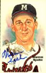 1981 Warren Spahn Milwaukee Braves Signed Perez Steele Postcard - JSA 
