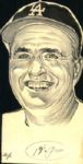 1939-76 Walter Alston Brooklyn Dodgers / Los Angeles Dodgers The Sporting News Original Illustration Artwork (Sporting News Collection Hologram/MEARS LOA) Unique, 1:1 - Lot of 7