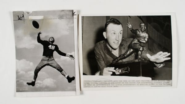 1941-44 Angelo Bertelli Notre Dame Wire Photos (Lot of 4)