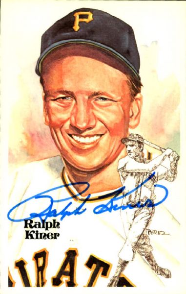 1981 Ralph Kiner Pittsburgh Pirates Signed Perez Steele Card - JSA