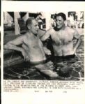 1948 Hank Greenberg Bill Veeck Cleveland Indians "The Sporting News Collection Archives" Original Photos (Sporting News Collection Hologram/MEARS Photo LOA) - Lot of 2