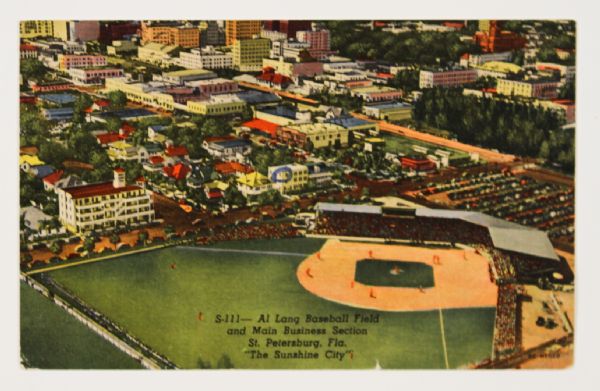 1955 Al Lang Field Baseball Postcard