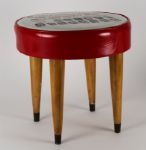 1975 Cincinnati Reds World Champions Stool With Cincinnati Post Cover
