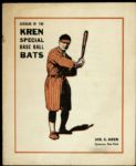 1916-17 era Kren Special Baseball Bats Catalog (Originally from the Estate of the Krens family) MEARS LOA