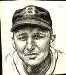 1939-76 Walter Alston Brooklyn Dodgers / Los Angeles Dodgers The Sporting News Original Illustration Artwork (Sporting News Collection Hologram/MEARS LOA) Unique, 1:1 - Lot of 7