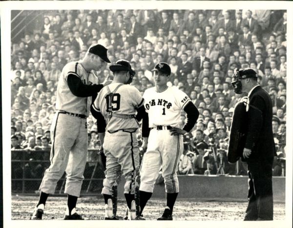 1965 Sadaharu Oh Jim Stanka Katsuya Nomura "The Sporting News Collection Archives" Original 7" x 9" Photo (Sporting News Collection Hologram/MEARS Photo LOA)