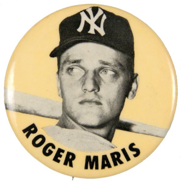 1960s Roger Maris Pinback Button - New York Yankees