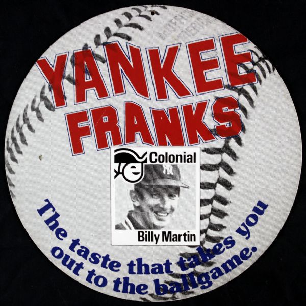 1980s Billy Martin New York Yankees Franks Advertisement