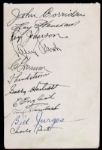 1935-36 Boston Braves & Chicago Cubs Signed Sheet With Rabbit Maranville Fred Linstrom Gabby Hartnett Four Hall of Famers - JSA