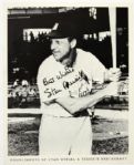 1960s Stan Musial 8x10 Photo (Compliments of Stan Musial & Biggies Restaurant) St. Louis Cardinals w/ Salutations and facsimile signature