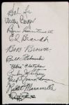 1935-36 Boston Braves & Chicago Cubs Signed Sheet With Rabbit Maranville Fred Linstrom Gabby Hartnett Four Hall of Famers - JSA