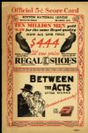 1933 Boston Braves vs. Chicago Cubs Official Scorecard