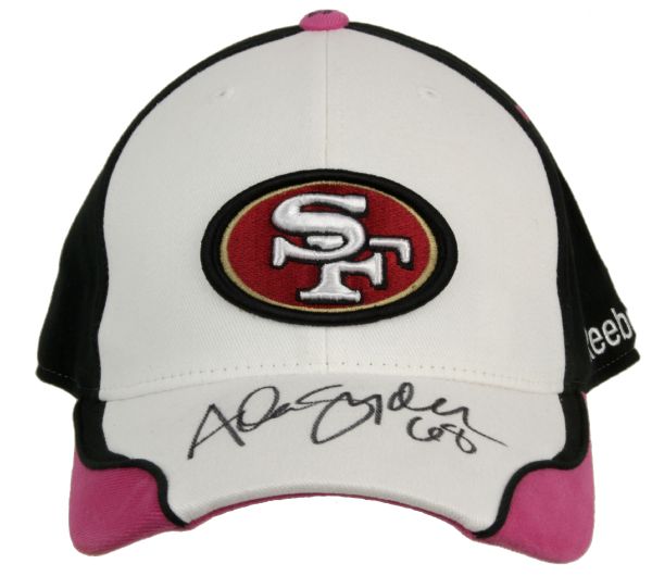 2009 Adam Snyder San Francisco 49ers Game Worn Signed Sideline Cap PSA/DNA NFL Auctions Certificate