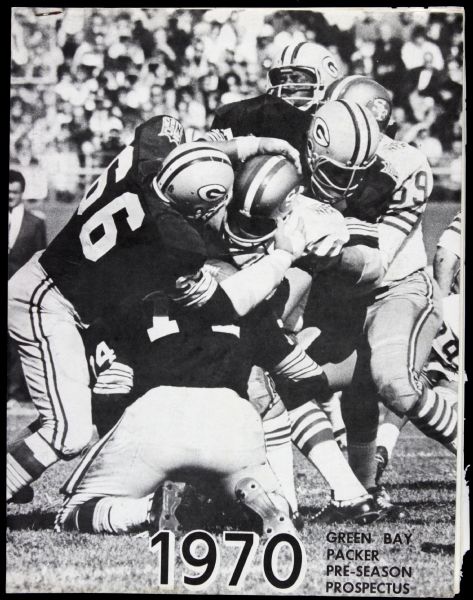 1970 Green Bay Packers Prospectus Belonged to Ray Nitschke With Estate Letter