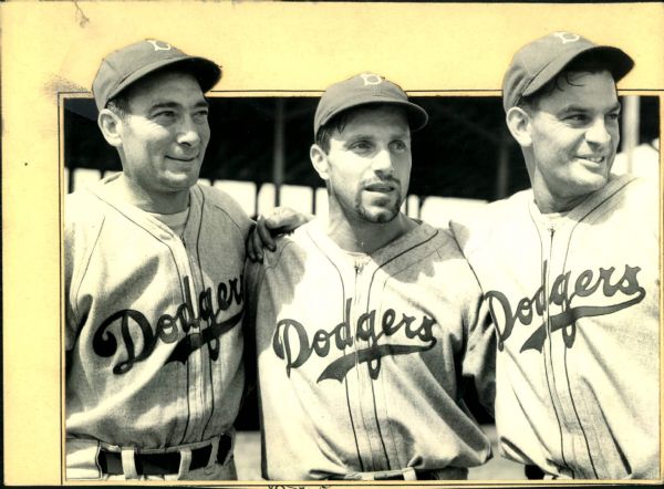 1939 Toni Lazzeri Dolph Camilli Cookie Lavagetto Brooklyn Dodgers "The Sporting News Collection Archives" Original Photo (Sporting News Collection Hologram/MEARS Photo LOA)