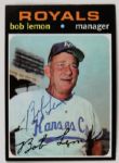1971 Topps Bob Lemon Autographed Card (JSA)