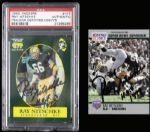 1990-92 Ray Nitschke Green Bay Packers Signed Card - Lot of 2 One PSA/DNA Encapsulated - JSA 