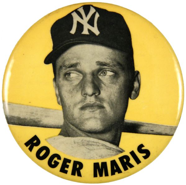 1960s Roger Maris Pinback Button - New York Yankees