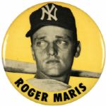 1960s Roger Maris Pinback Button - New York Yankees