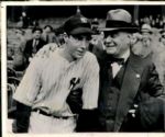 1939 Joe DiMaggio Jacob Ruppert New York Yankees "The Sporting News Collection Archives" Original Photo (Sporting News Collection Hologram/MEARS Photo LOA)