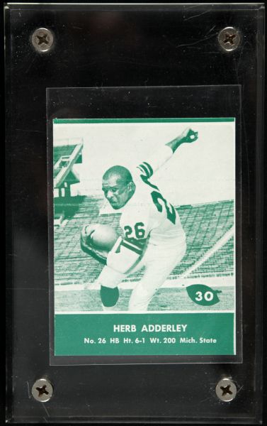 1961 Herb Adderley Green Bay Packers Lake to Lake Card True Rookie