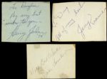 1960s Green Bay Packers Signed Cuts - Lot of 7 With Vince Lombardi Henry Jordan Bart Starr Lionel Aldridge - JSA 