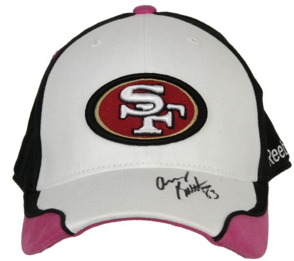 2009 Arnaz Battle San Francisco 49ers Game Worn Signed Sideline Cap PSA/DNA NFL Auctions Certificate