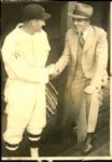 1921-23 circa Walter Johnson Joe Engel Washington Senators "The Sporting News Collection Archives" Original 6" x 8" Photo (Sporting News Collection Hologram/MEARS Photo LOA)