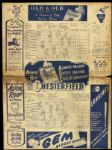 1946 New York Yankees vs. Cleveland Indians Official Scorecard
