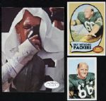 1970s Ray Nitschke Green Bay Packers Signed Card, Postcard & Sticker - JSA