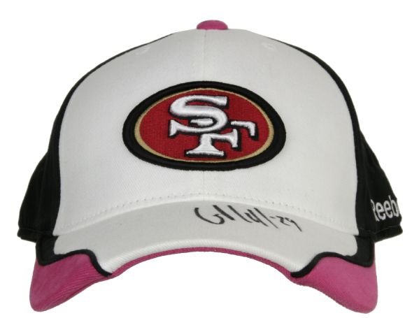 2009 Glen Coffee San Francisco 49ers Game Worn Signed Sideline Cap PSA/DNA NFL Auctions Certificate