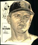 1917-69 St. Louis Cardinals The Sporting News Original Illustration Artwork (Sporting News Collection Hologram/MEARS LOA) Unique, 1:1 - Lot of 14