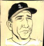 1917-69 St. Louis Cardinals The Sporting News Original Illustration Artwork (Sporting News Collection Hologram/MEARS LOA) Unique, 1:1 - Lot of 14