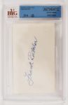 Frank Betcher Signed Slabbed 3x5 Index Card (JSA/BVG)
