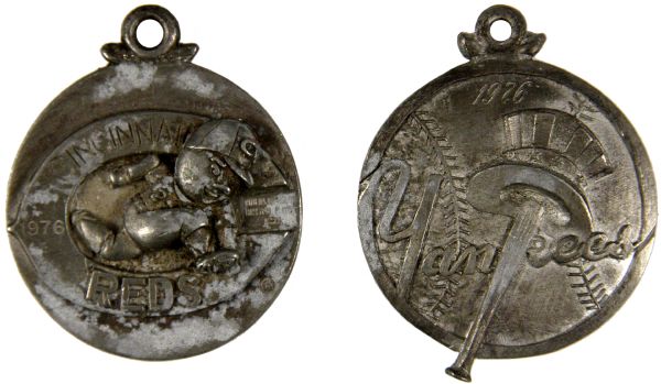 1976 New York Yankees & Cincinatti Reds Steel Pendants with Team Signatures on the Reverse