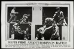 1942 Sugar Ray Robinson vs. Sammy Angott Illustrated Current News 19" x 12 1/2" Poster
