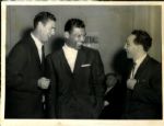 1958 Ted Williams "Sugar" Ray Robinson Carmen Basilio "The Sporting News Collection Archives" Original 7" x 9" Photo (Sporting News Collection Hologram/MEARS Photo LOA)