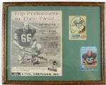 1980s Ray Nitschke Green Bay Packers Signed Advertisement & Two Topps Cards - JSA 