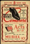 1936 Boston Red Sox vs. New York Yankees Official Scorecard