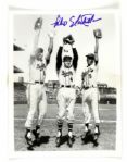 1957 Felix Mantilla Milwaukee Braves Signed Official Press Wire Photo - JSA