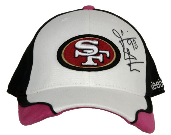 2009 Demetric Evans San Francisco 49ers Game Worn Signed Sideline Cap PSA/DNA NFL Auctions Certificate