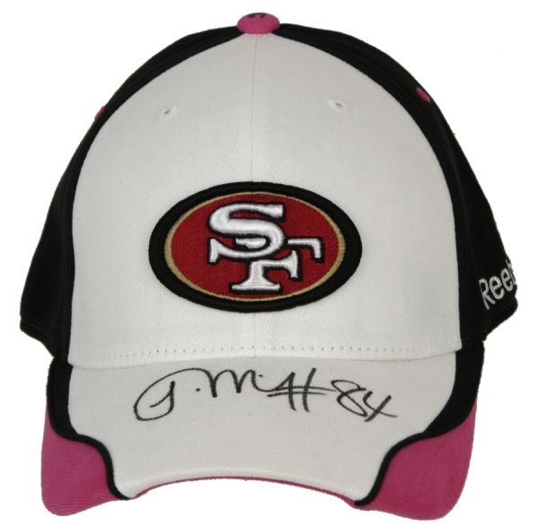 2009 Josh Morgan San Francisco 49ers Game Worn Signed Cap - PSA/DNA NFL Auctions Certificate 