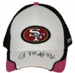 2009 Josh Morgan San Francisco 49ers Game Worn Signed Cap - PSA/DNA NFL Auctions Certificate 
