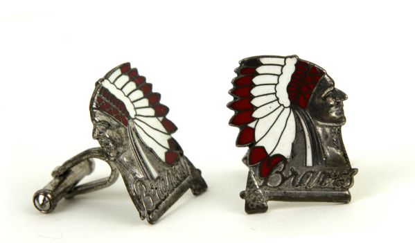 1950s Milwaukee Braves Balfour Sterling Silver Cufflinks 