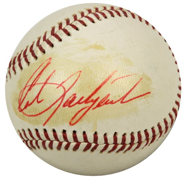 1961-73 Carl Yastrzemski Boston Red Sox Single Signed OAL (Cronin) Baseball - JSA 
