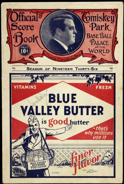 1936 Chicago White Sox vs. Boston Red Sox Official Scorecard