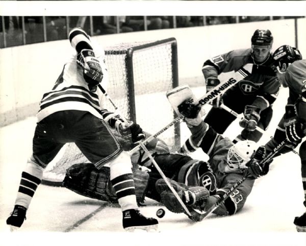 1986 Patrick Roy Monteal Canadians "The Sporting News Collection Archives" Original Photos (Sporting News Collection Hologram/MEARS Photo LOA) - Lot of 2